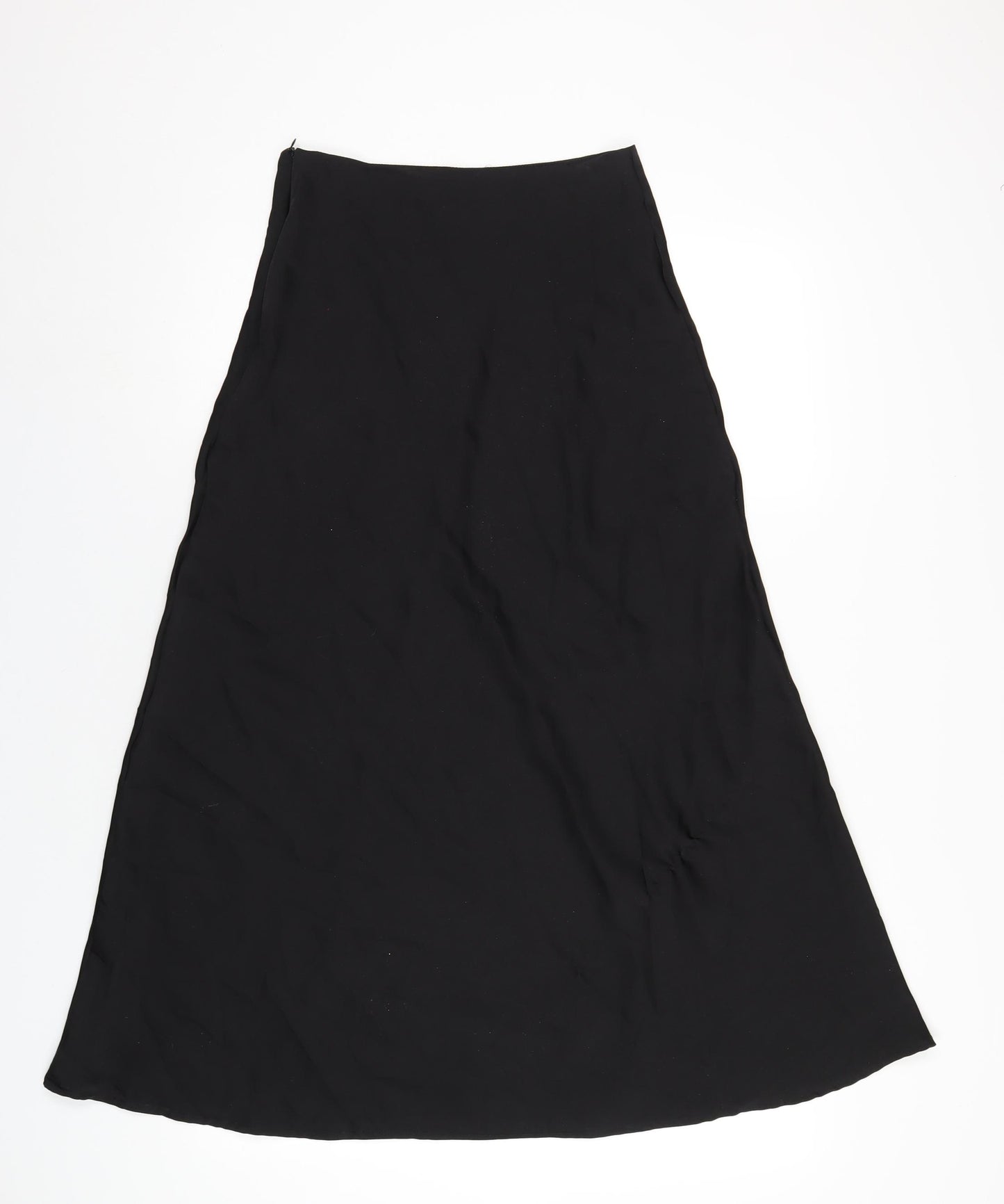 Nanana Womens Black Polyester A-Line Skirt Size 6 Zip