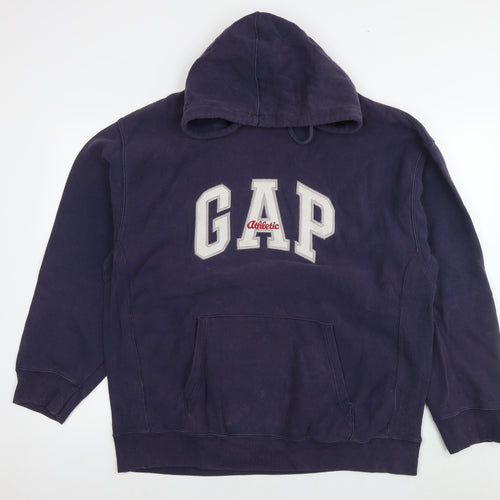Gap Mens Blue Cotton Pullover Hoodie Size L - Logo