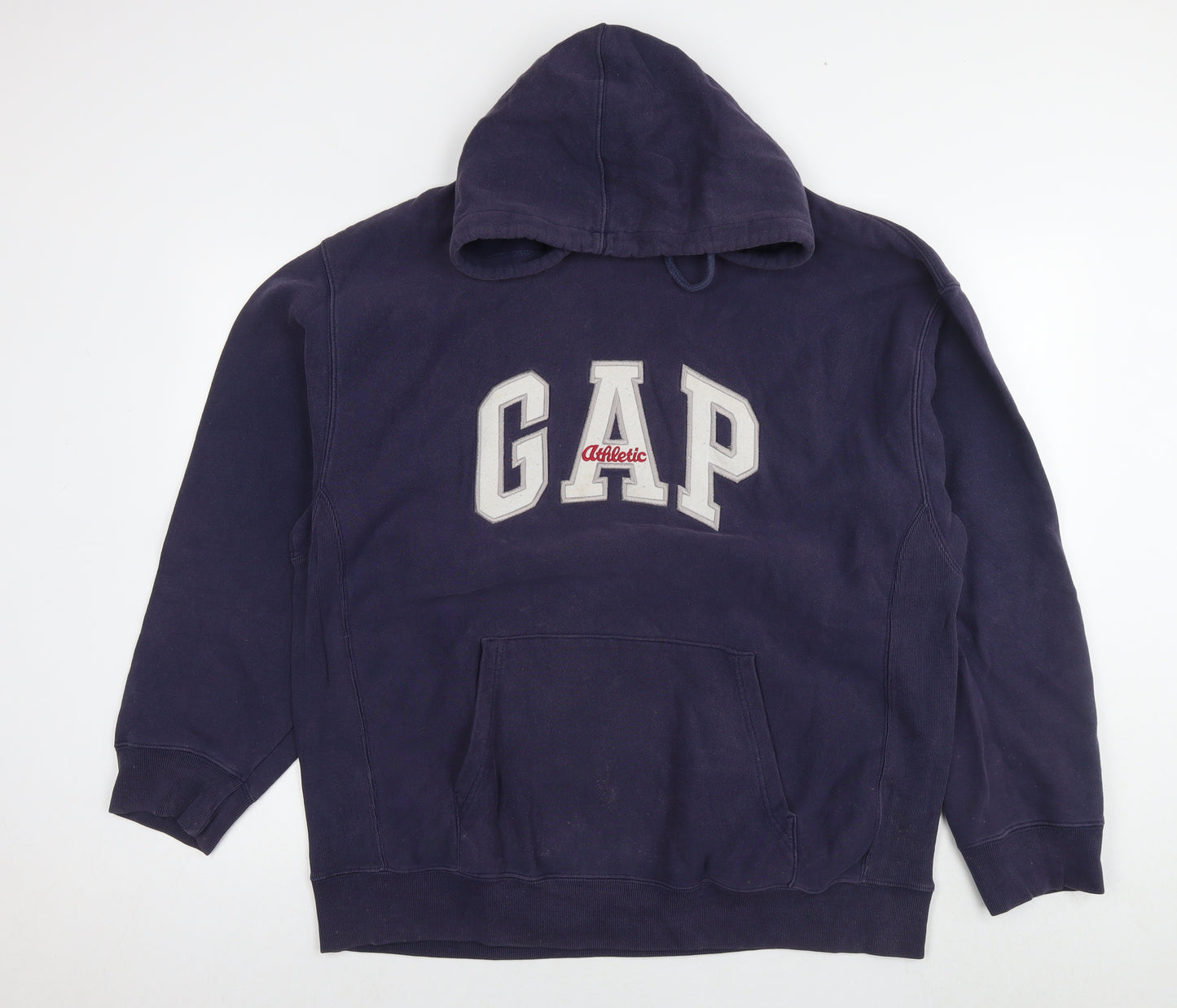 Gap Mens Blue Cotton Pullover Hoodie Size L - Logo