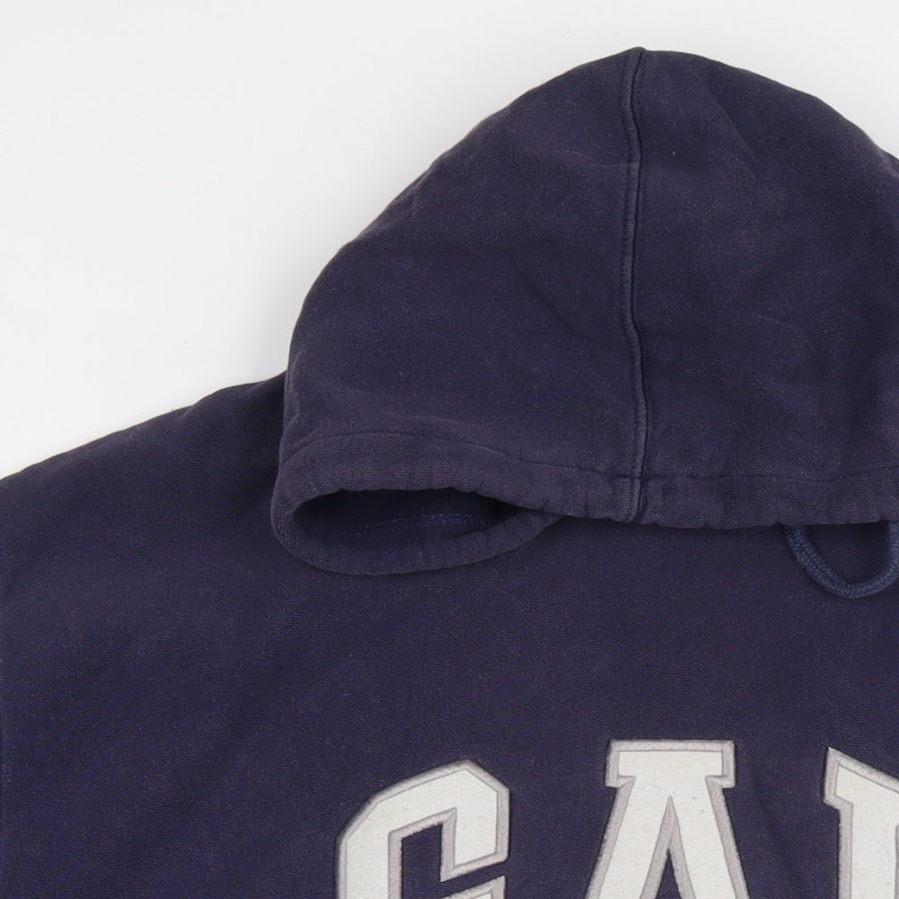 Gap Mens Blue Cotton Pullover Hoodie Size L - Logo