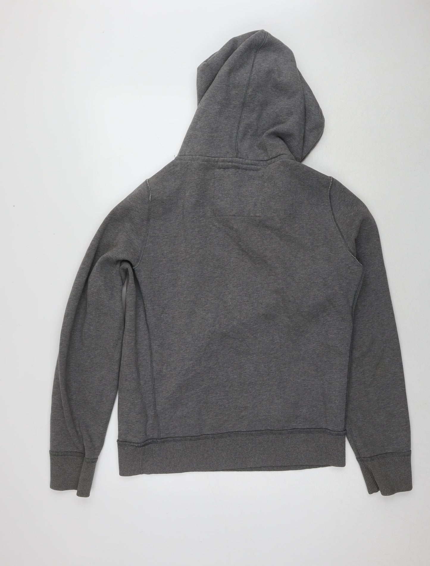 Abercrombie & Fitch Mens Grey Cotton Pullover Hoodie Size L - Logo