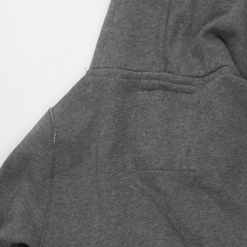 Abercrombie & Fitch Mens Grey Cotton Pullover Hoodie Size L - Logo