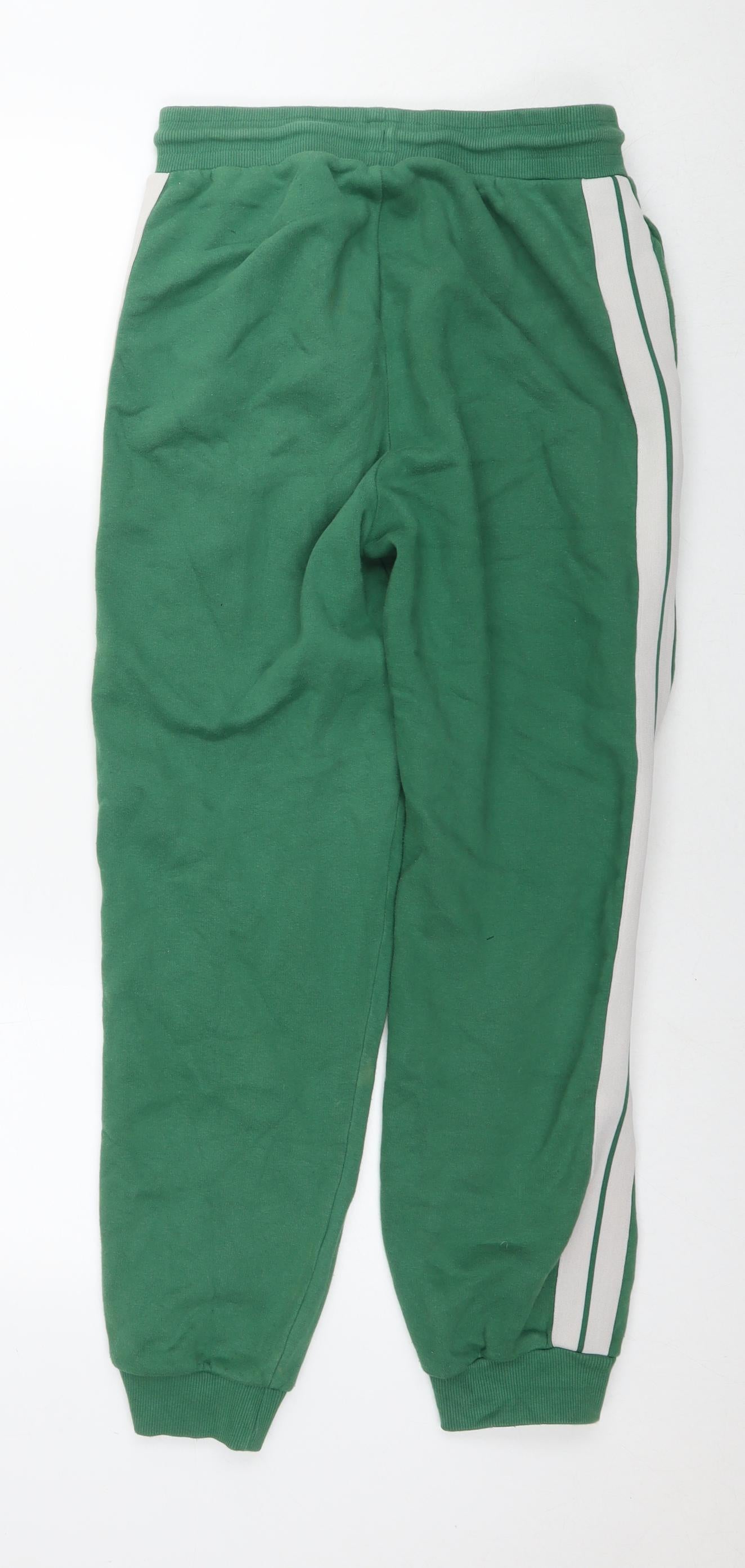 ellesse Womens Green Cotton Jogger Trousers Size M L28 in Regular Drawstring