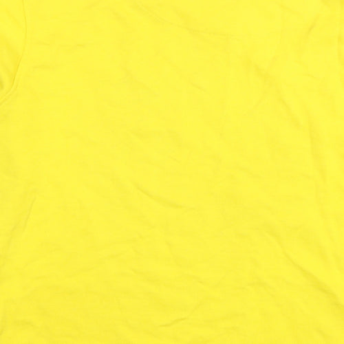Russell Athletic Boys Yellow Cotton Pullover Sweatshirt Size 14-15 Years Pullover - Logo