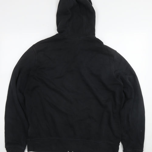 Nike Mens Black Cotton Full Zip Hoodie Size XL