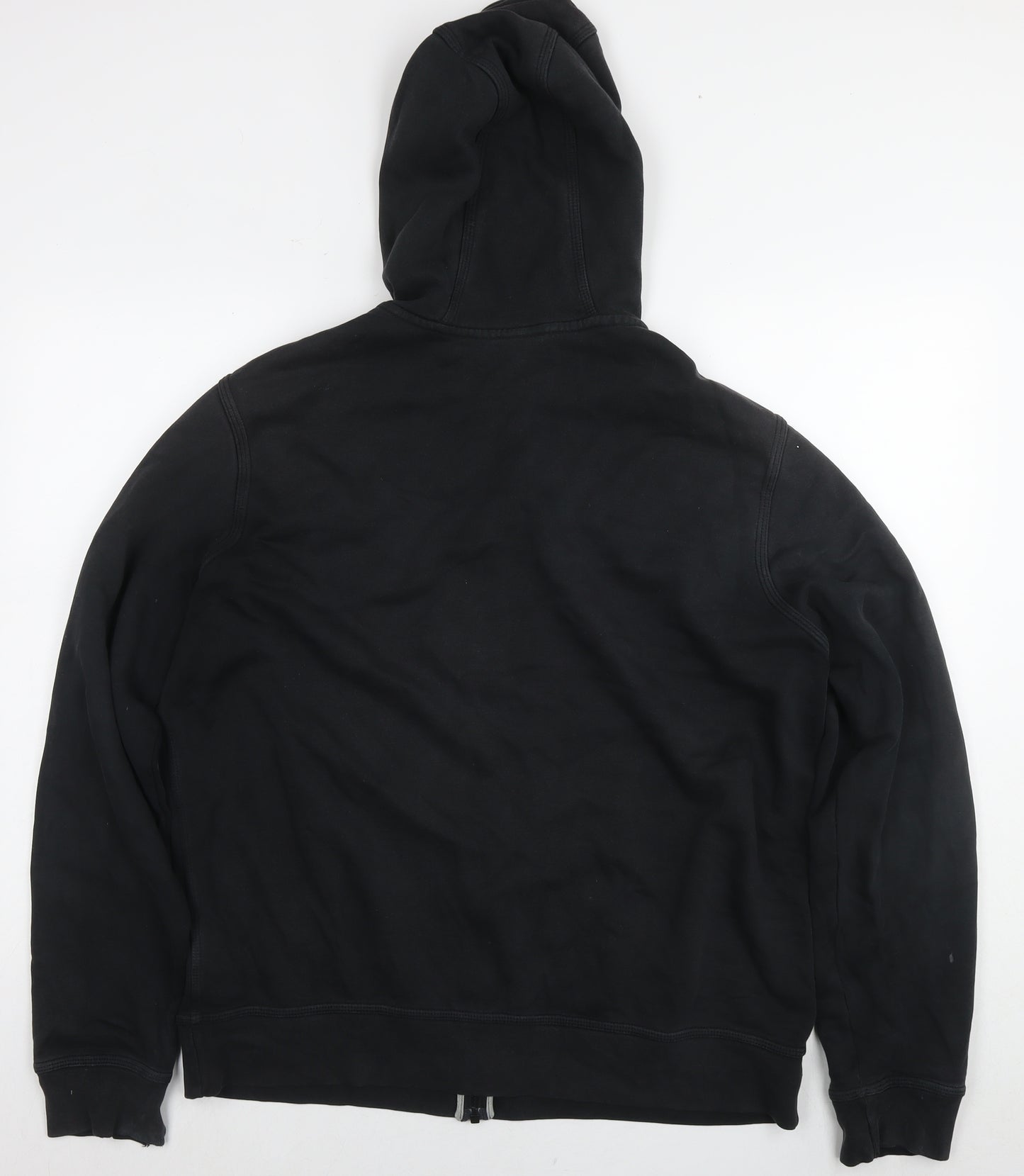 Nike Mens Black Cotton Full Zip Hoodie Size XL