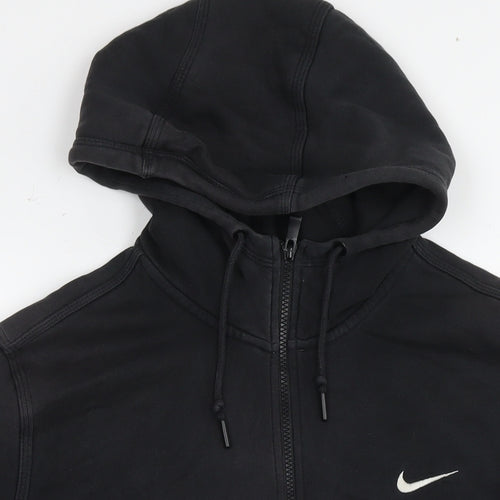 Nike Mens Black Cotton Full Zip Hoodie Size XL