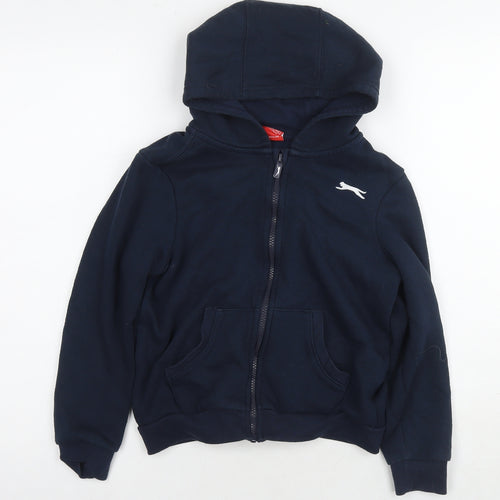Slazenger Boys Blue Cotton Full Zip Hoodie Size 9-10 Years Zip