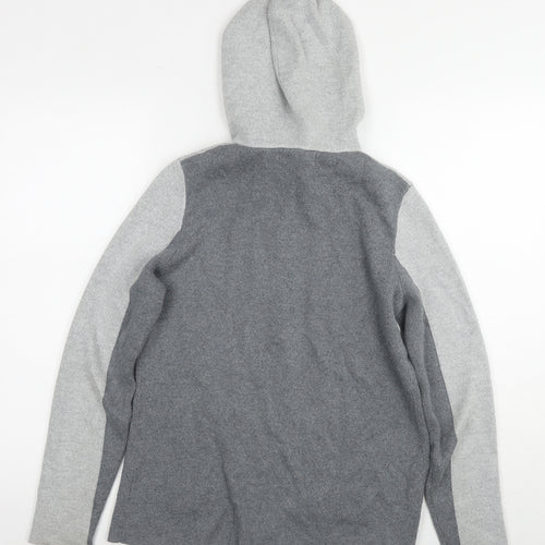 Rachel Zoe Womens Grey Cotton Full Zip Hoodie Size S Zip