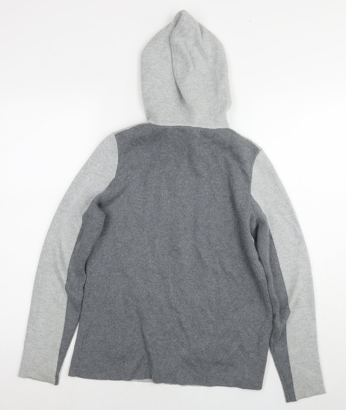 Rachel Zoe Womens Grey Cotton Full Zip Hoodie Size S Zip