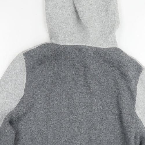 Rachel Zoe Womens Grey Cotton Full Zip Hoodie Size S Zip