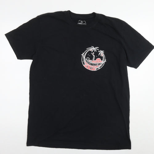 Hobo Mens Black Polyester T-Shirt Size XL Round Neck - Logo