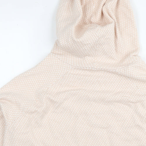 Payton Pringle Womens Beige Geometric Ramie Pullover Hoodie Size M Pullover