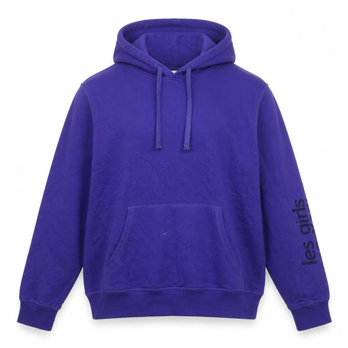 Less Girls Less Boys Womens Purple Cotton Pullover Hoodie Size L Pullover - Logo