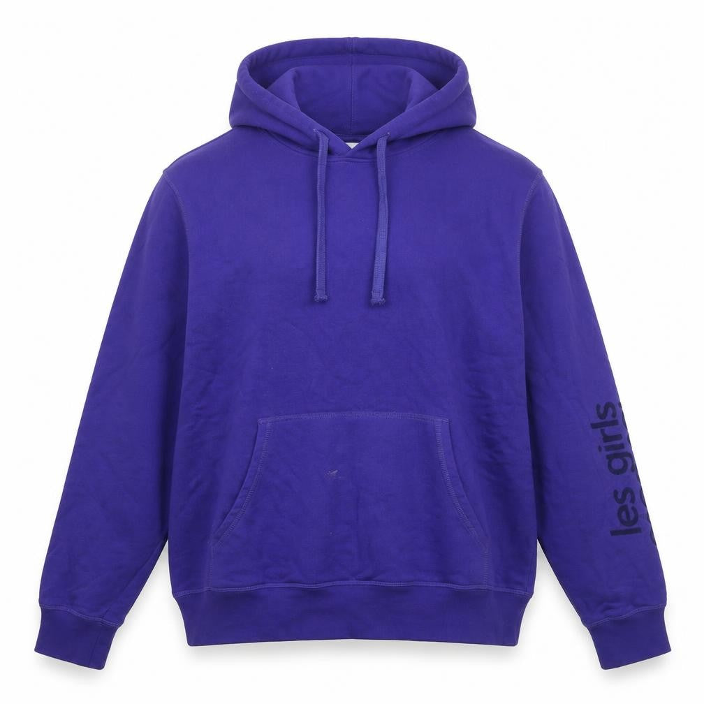 Less Girls Less Boys Womens Purple Cotton Pullover Hoodie Size L Pullover - Logo