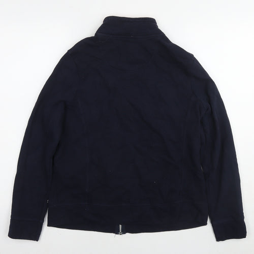 Maine Womens Blue Cotton Full Zip Hoodie Size 14 Zip