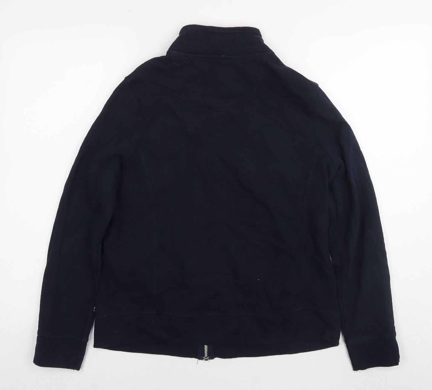 Maine Womens Blue Cotton Full Zip Hoodie Size 14 Zip