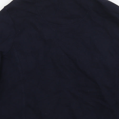 Maine Womens Blue Cotton Full Zip Hoodie Size 14 Zip