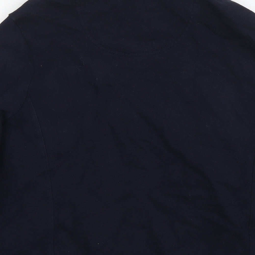 Maine Womens Blue Cotton Full Zip Hoodie Size 14 Zip