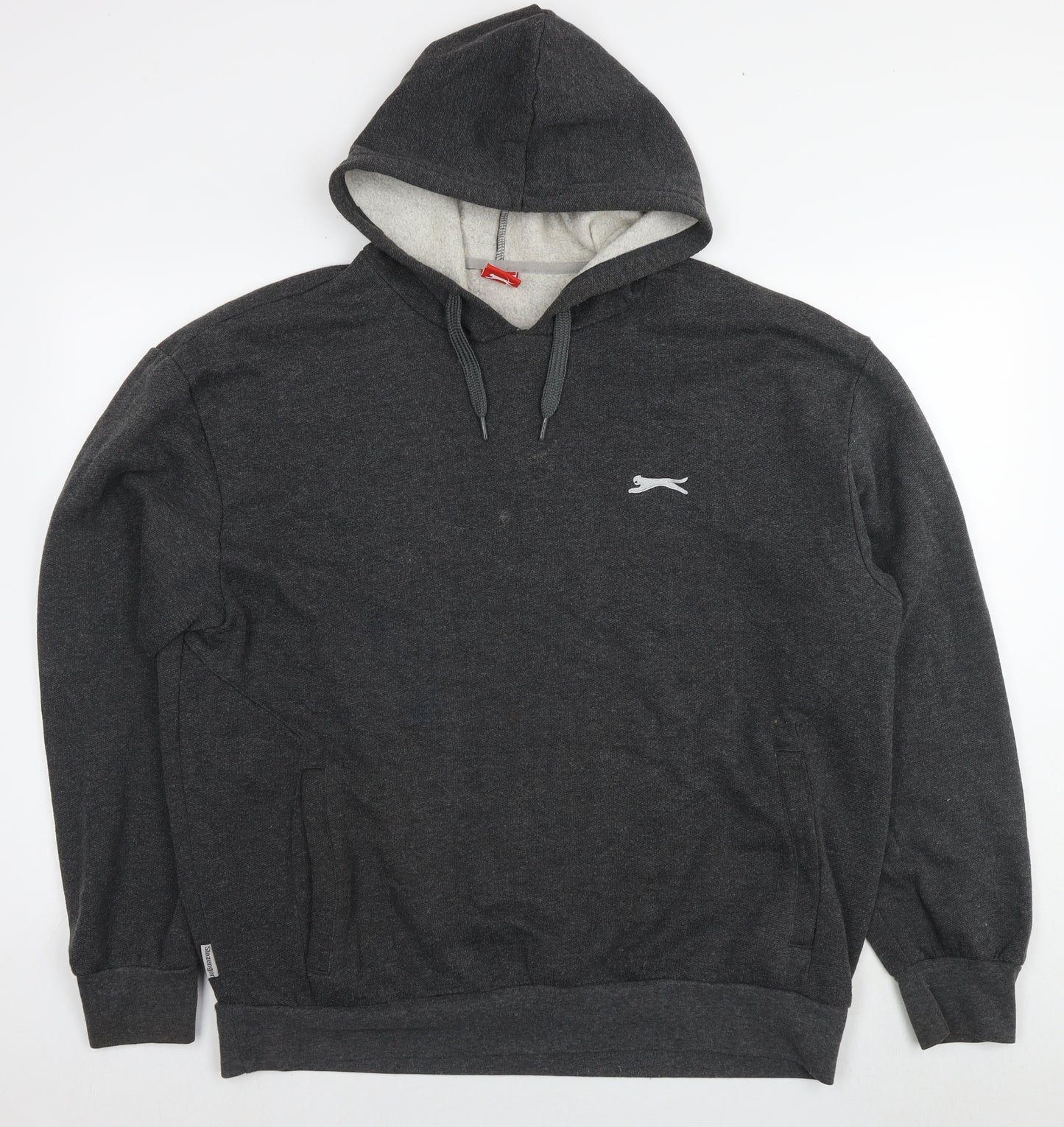 Slazenger Mens Grey Polyester Pullover Hoodie Size XL