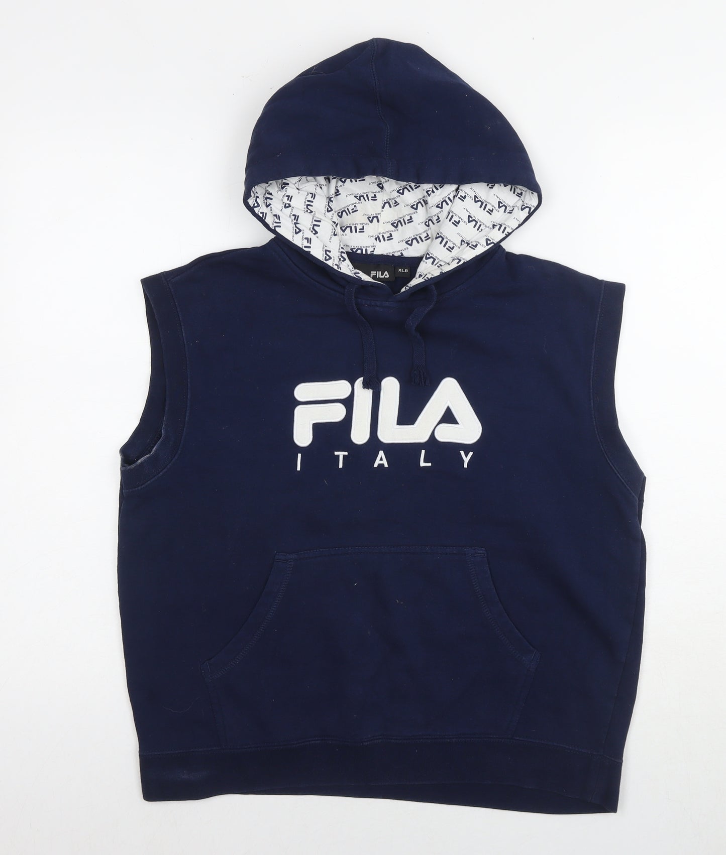 FILA Boys Blue Cotton Pullover Hoodie Size XL Pullover - Logo Italy