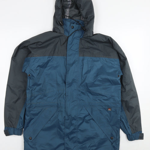 Wynnster Mens Blue Rain Coat Jacket Size S Zip