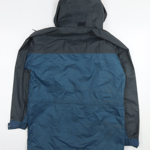 Wynnster Mens Blue Rain Coat Jacket Size S Zip