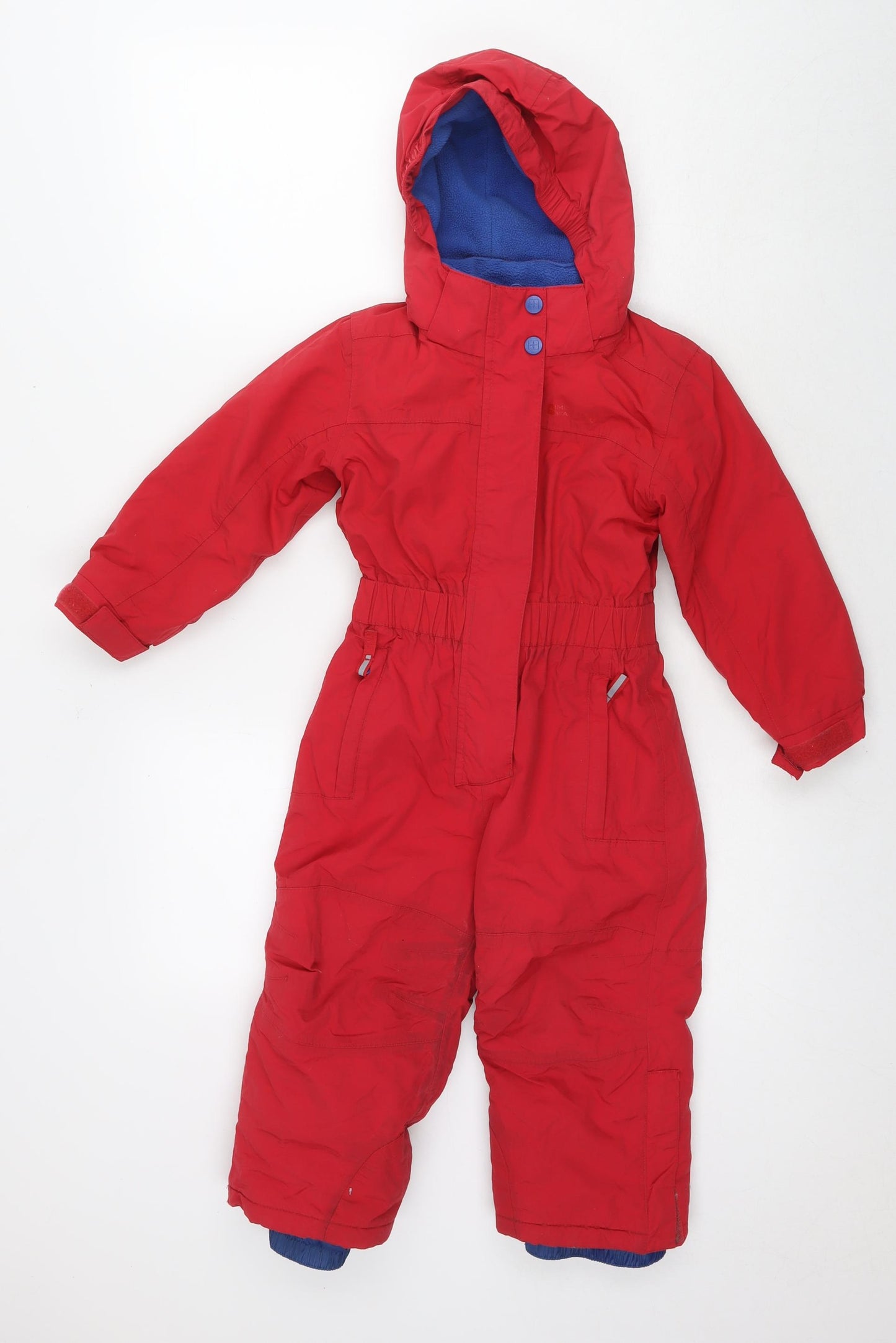 Mountain Warehouse Girls Red Nylon Coverall One-Piece Size 3-4 Years L12 in Zip