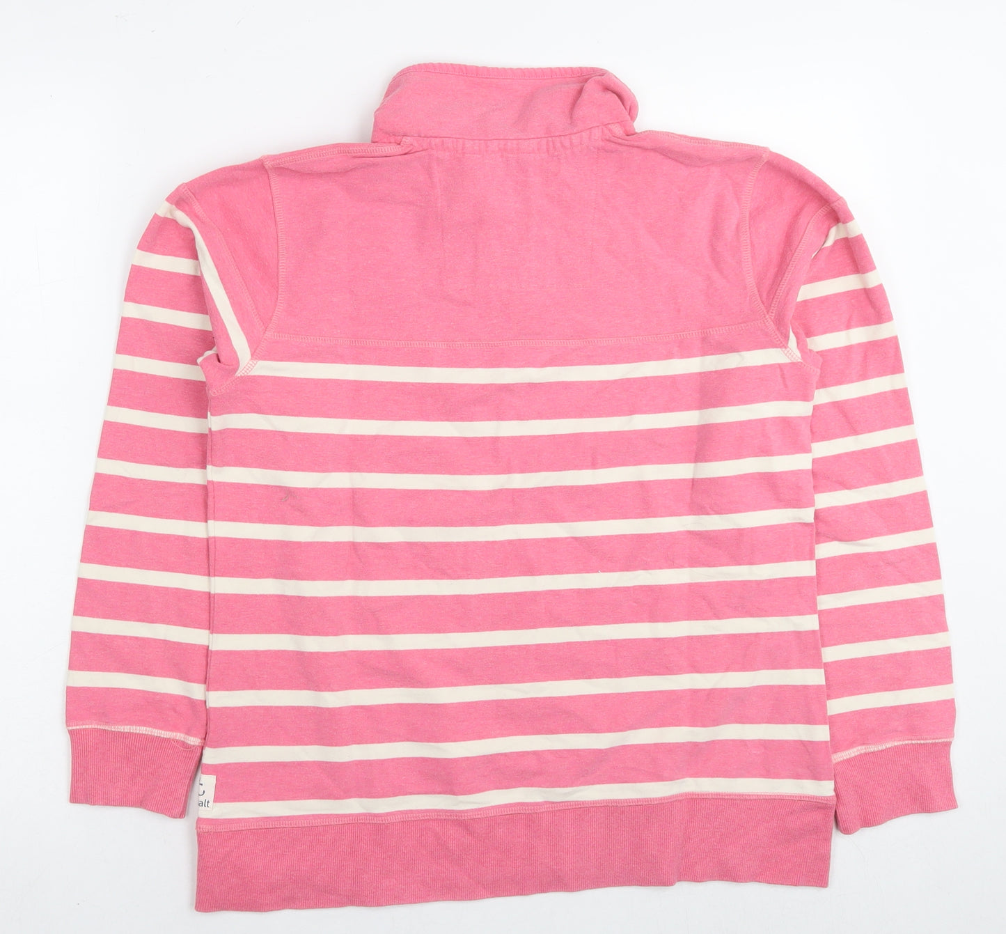Seasalt Womens Pink Striped Cotton Pullover Sweatshirt Size M Pullover