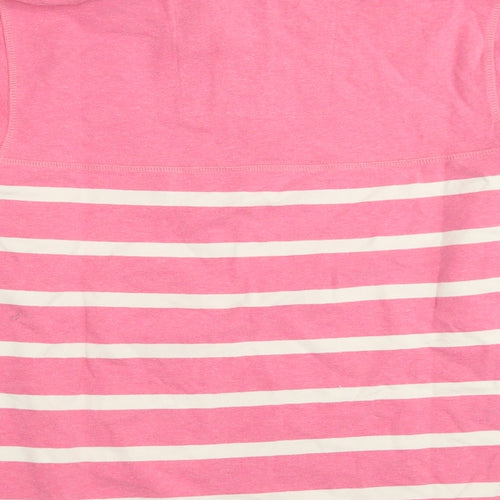 Seasalt Womens Pink Striped Cotton Pullover Sweatshirt Size M Pullover
