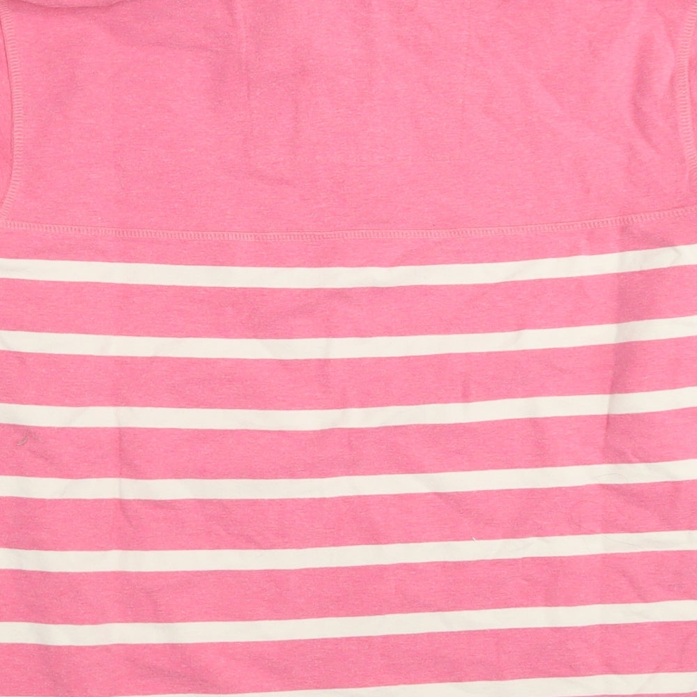 Seasalt Womens Pink Striped Cotton Pullover Sweatshirt Size M Pullover