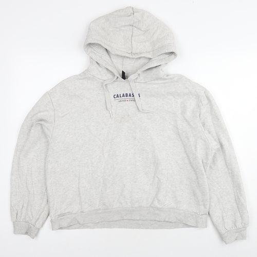 Divided by H&M Womens Grey Cotton Pullover Hoodie Size L Pullover - Calabasas LA