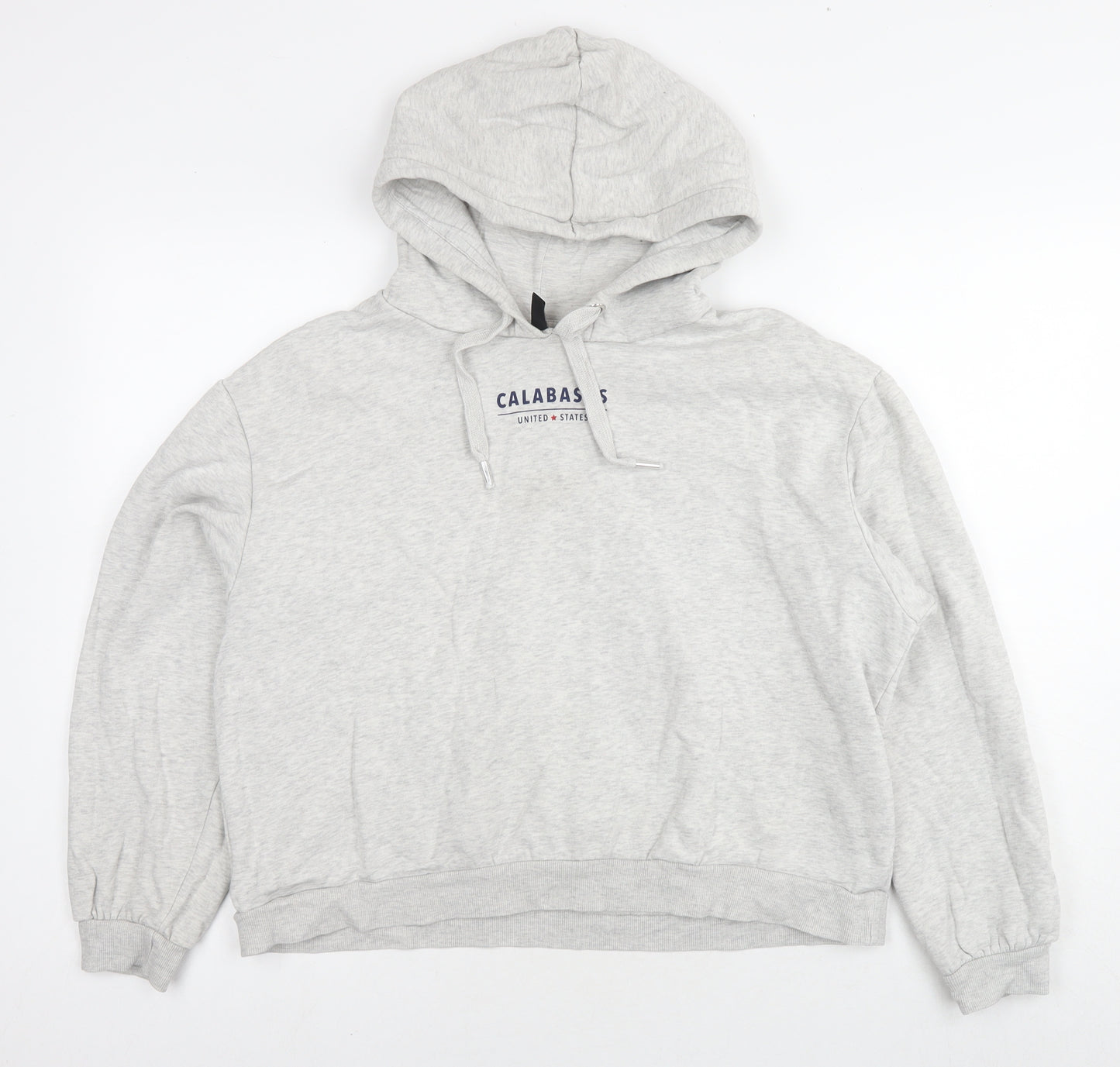 Divided by H&M Womens Grey Cotton Pullover Hoodie Size L Pullover - Calabasas LA