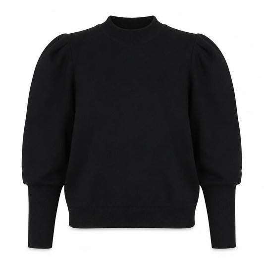 Front view of & Other Stories women’s black cotton pullover hoodie, size UK 6, pullover