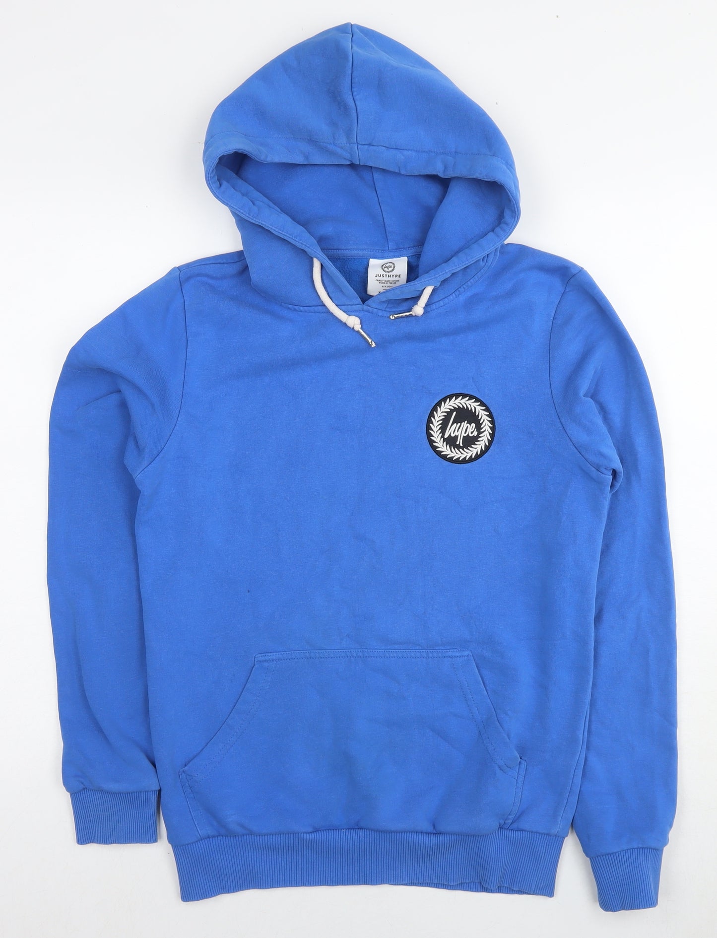 Hype Mens Blue Cotton Pullover Hoodie Size XS