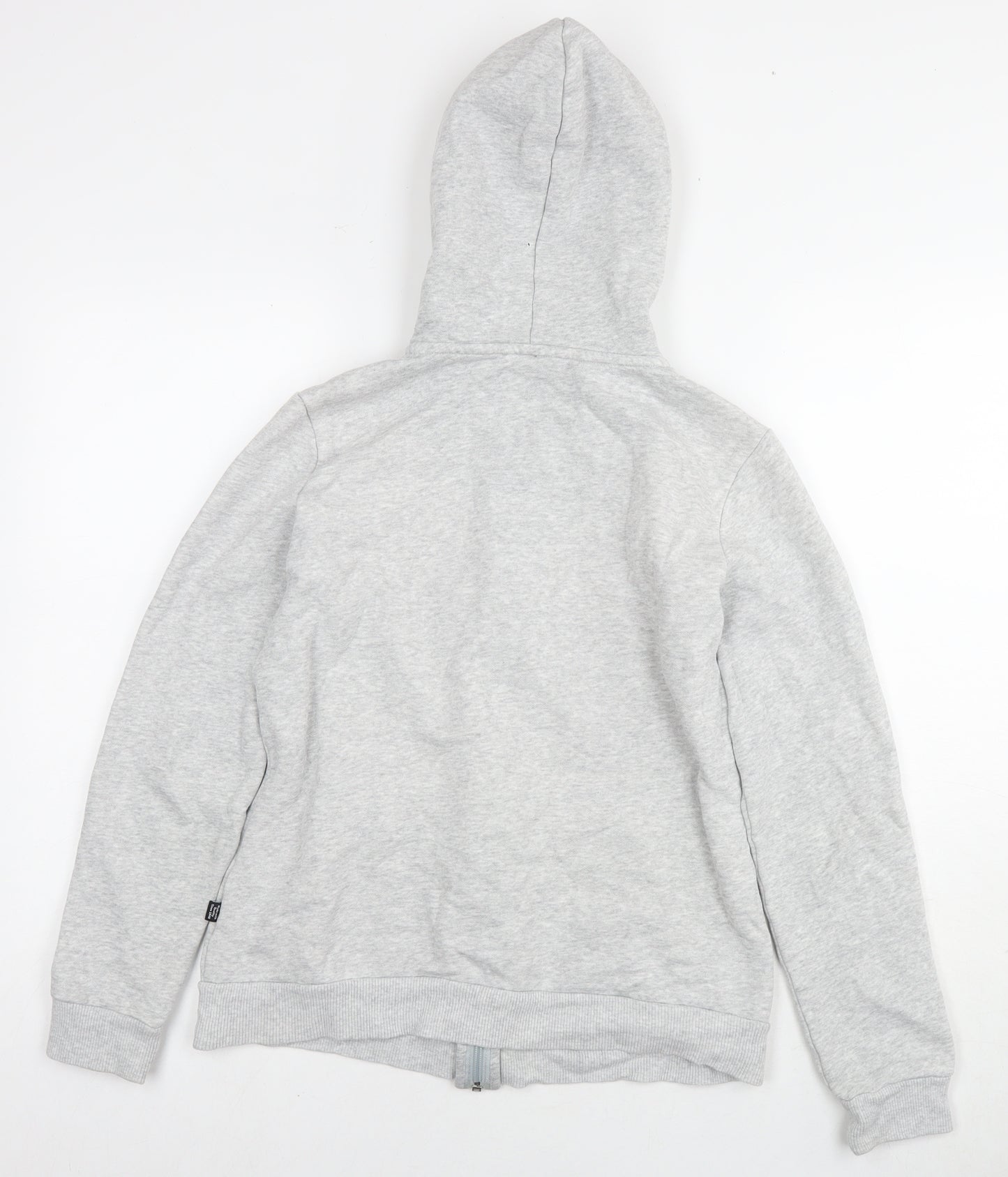 PUMA Womens Grey Cotton Full Zip Hoodie Size S Zip