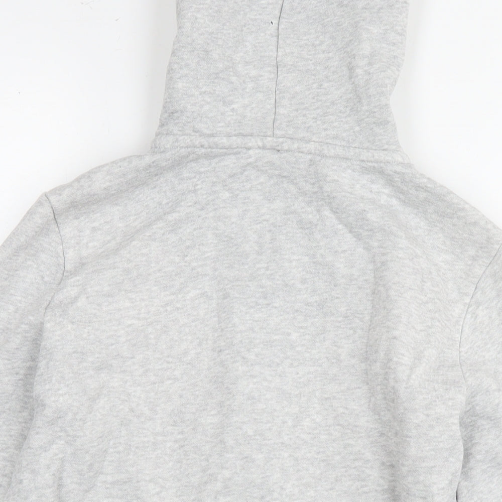 PUMA Womens Grey Cotton Full Zip Hoodie Size S Zip