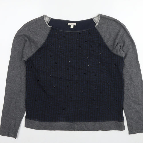 Gap Womens Multicoloured Polka Dot Cotton Pullover Sweatshirt Size M Pullover - Jeweled Detail
