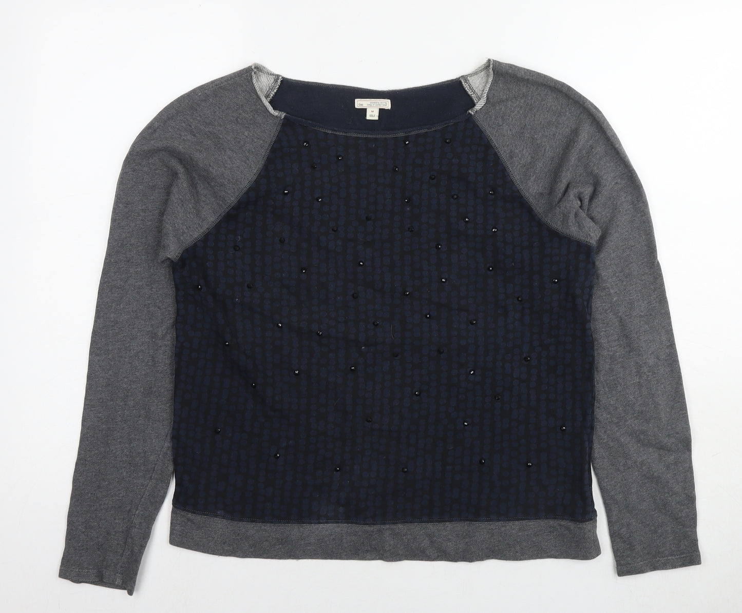 Gap Womens Multicoloured Polka Dot Cotton Pullover Sweatshirt Size M Pullover - Jeweled Detail