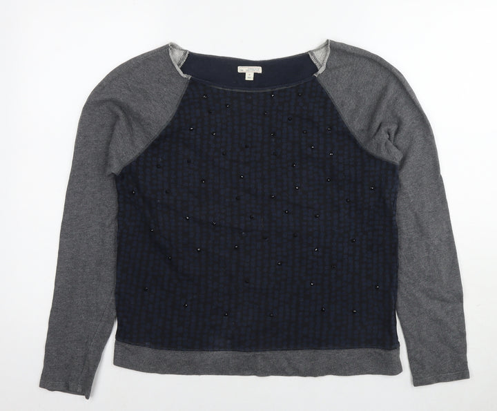 Gap Womens Multicoloured Polka Dot Cotton Pullover Sweatshirt Size M Pullover - Jeweled Detail