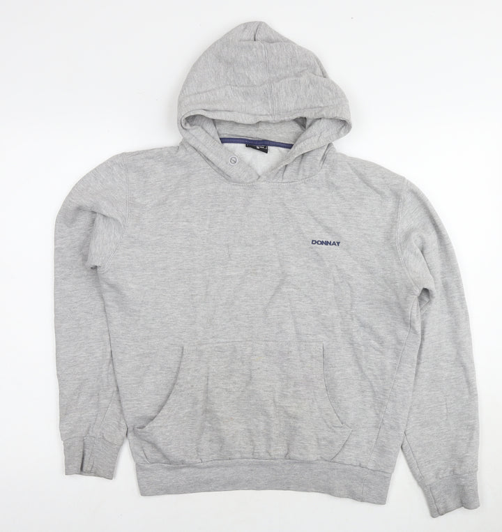 Donnay Womens Grey Cotton Pullover Hoodie Size S Pullover