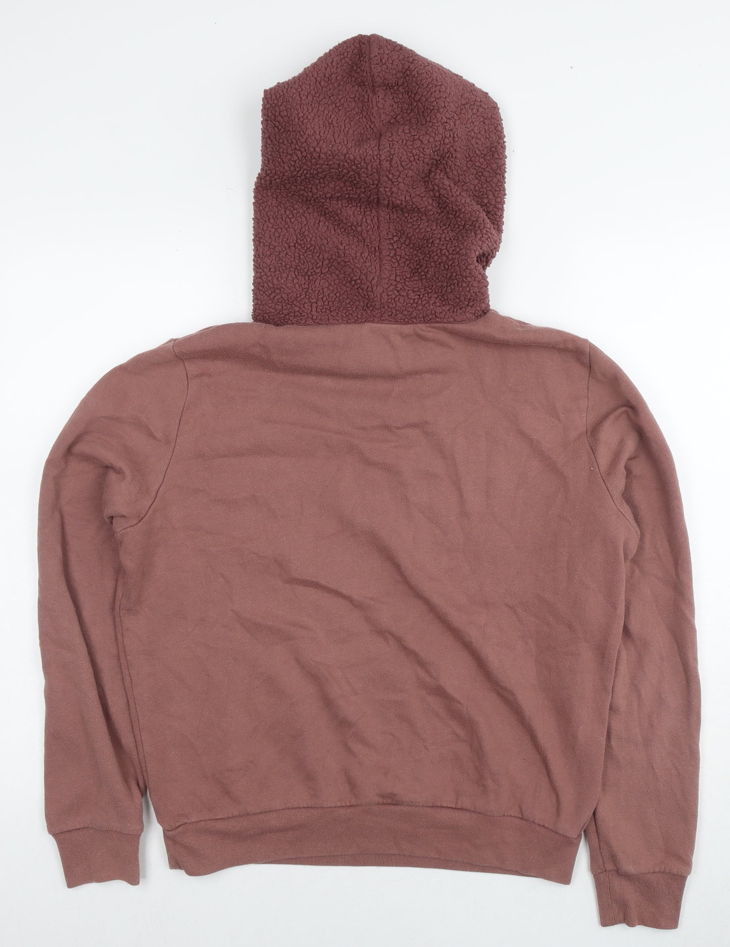PINK Womens Brown Cotton Pullover Hoodie Size M Pullover - Logo