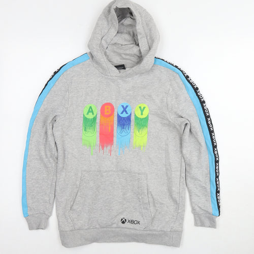 Xbox Boys Grey Cotton Pullover Hoodie Size 11-12 Years Pullover - Logo