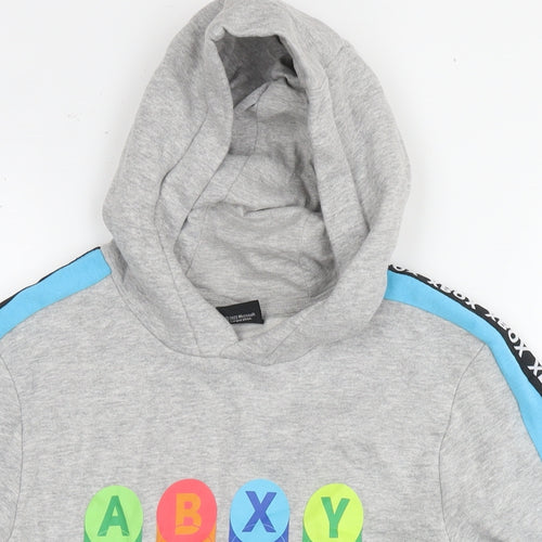 Xbox Boys Grey Cotton Pullover Hoodie Size 11-12 Years Pullover - Logo
