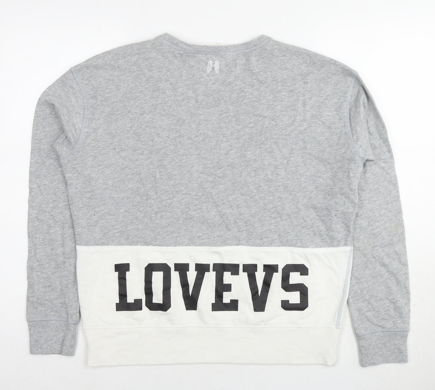 Victoria's Secret Womens Grey Colourblock Cotton Pullover Sweatshirt Size M Pullover - Lovers