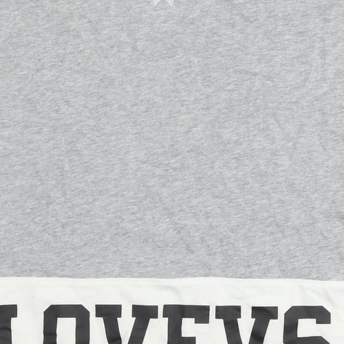 Victoria's Secret Womens Grey Colourblock Cotton Pullover Sweatshirt Size M Pullover - Lovers