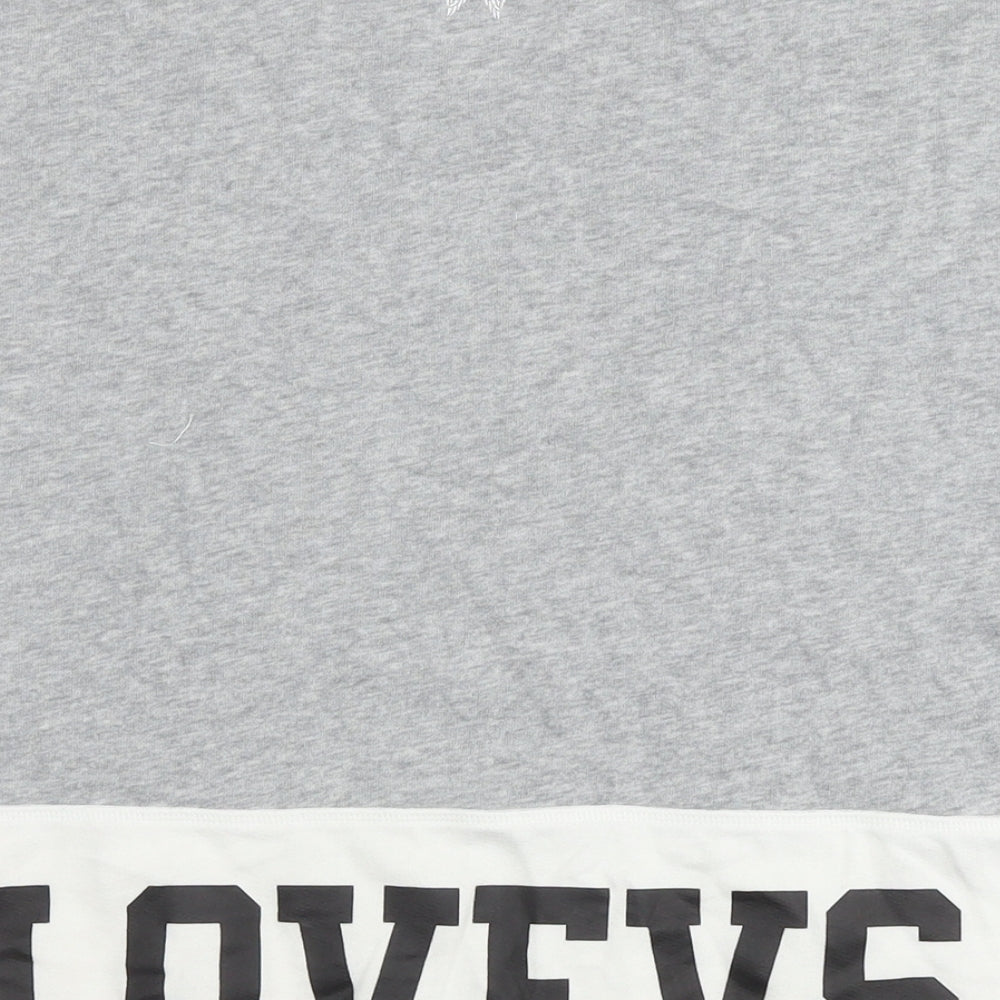 Victoria's Secret Womens Grey Colourblock Cotton Pullover Sweatshirt Size M Pullover - Lovers