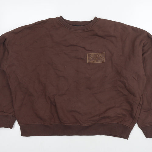 Motel Womens Brown Cotton Pullover Sweatshirt Size XS Pullover - Love