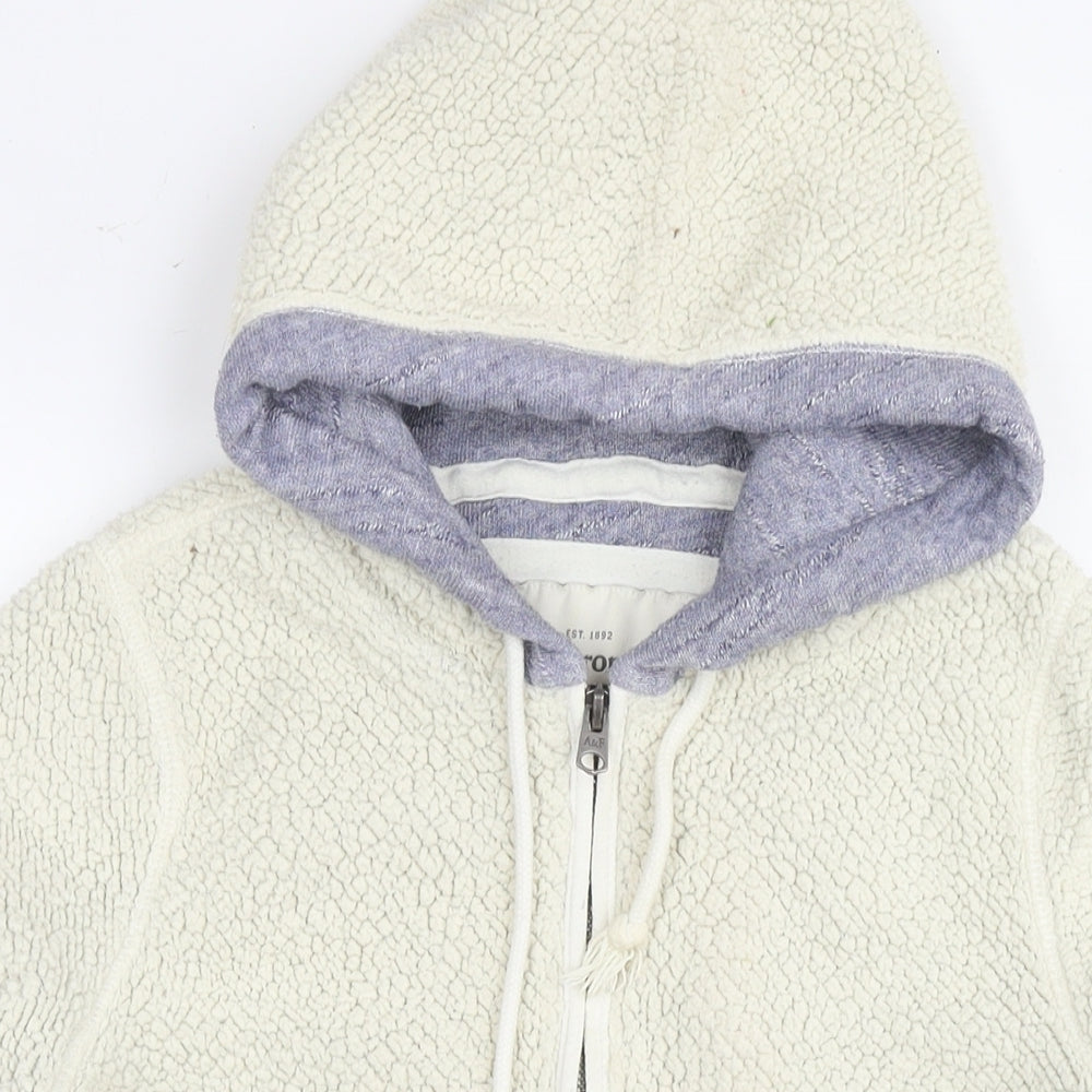 Abercrombie & Fitch Womens White Jacket Size S Zip