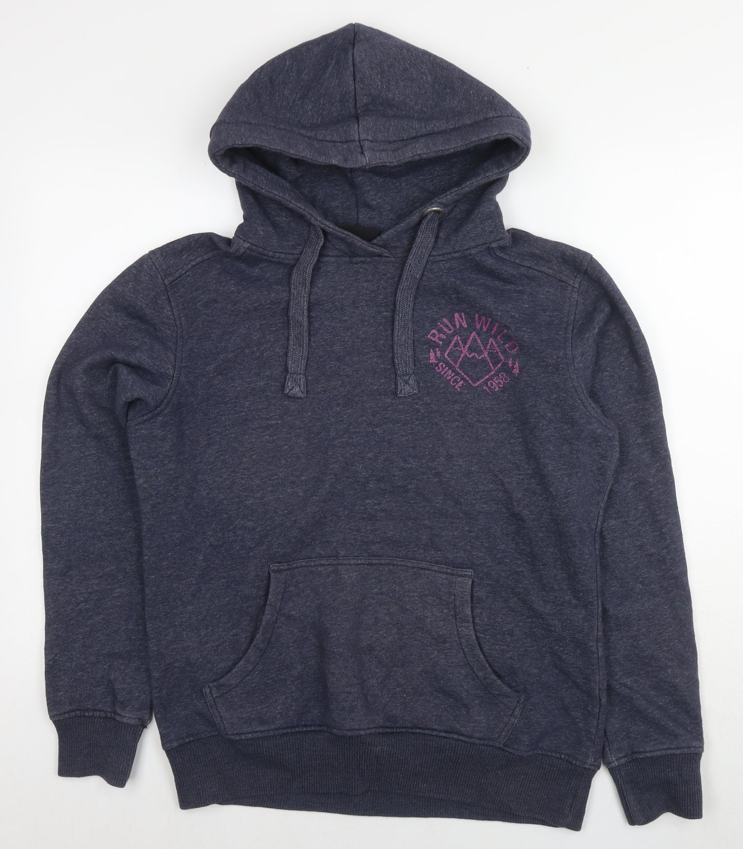 TOG24 Womens Blue Cotton Pullover Hoodie Size 12 Pullover - Run Wild